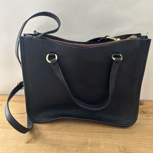 COACH Tyler Carryall B2239-C3460 Black Leather Shoulder Bag Crossbody Strap